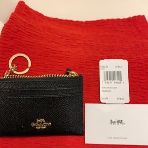 Black Coach credit card coin purse
